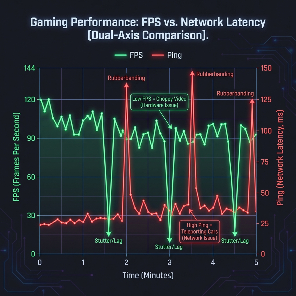 FPS vs Ping Chart