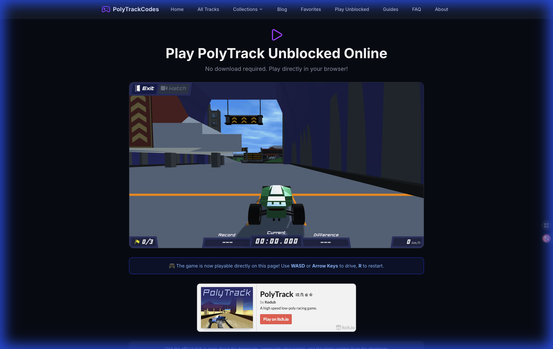 PolyTrack Gameplay Action